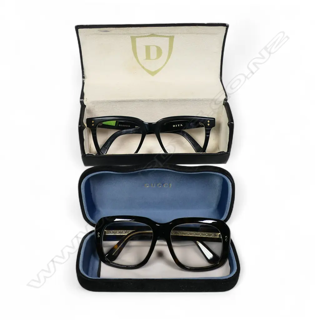 Two pairs of men's designer glasses: Gucci and Dita, Image 1++